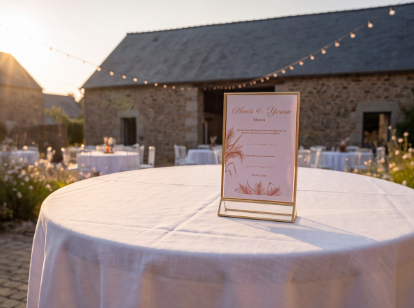 Porte-menu sur socle