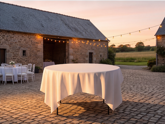 Nappe blanche polyester 240x240cm