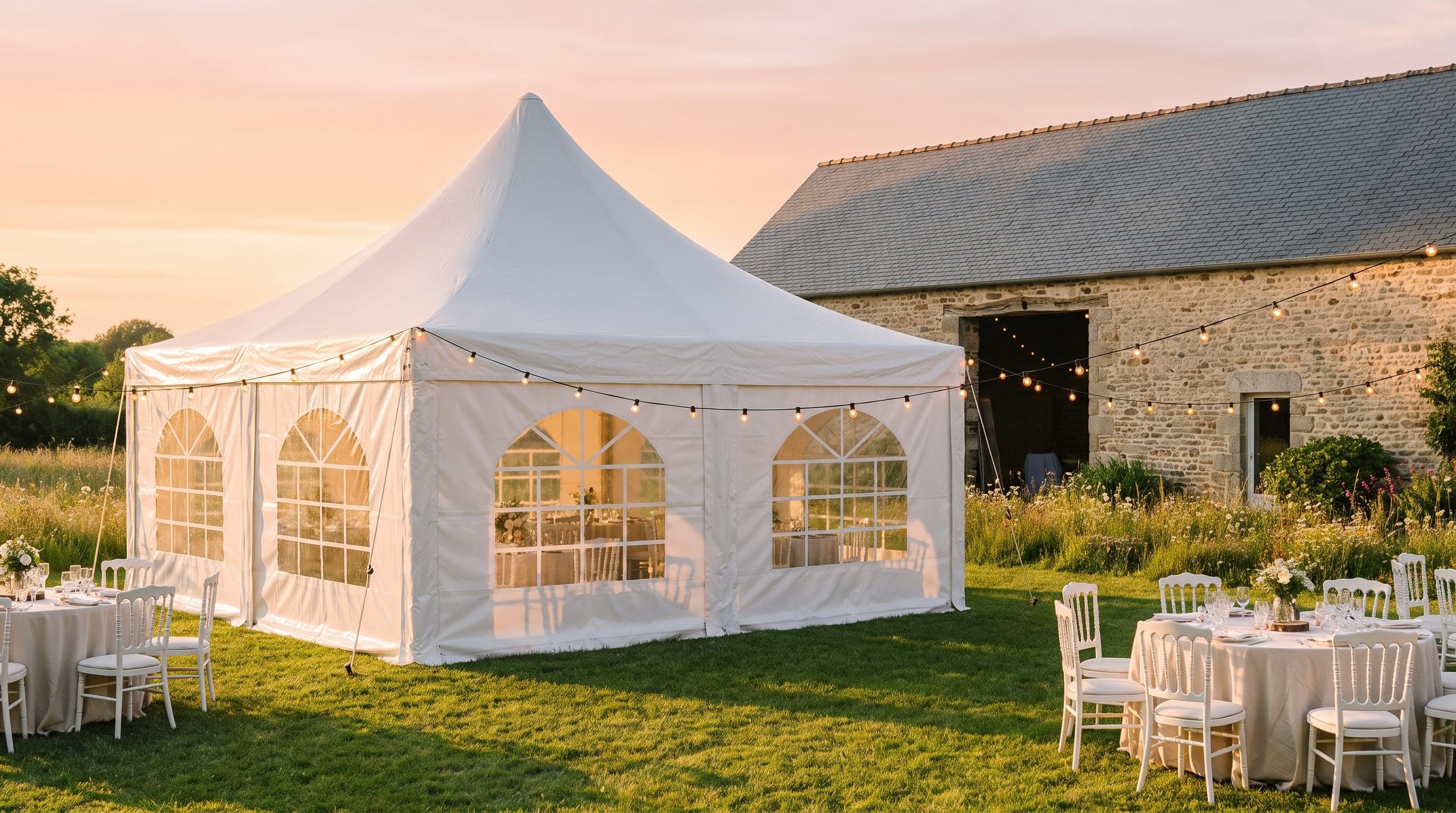 Location barnum et tonnelle 5x5m pour 27 personnes au Mans