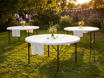 Table ronde 180 cm - 10 à 12 peronnes