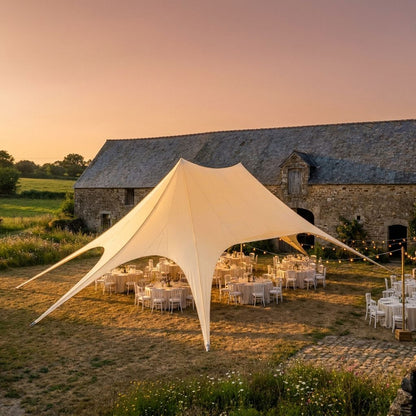Tente Étoile 16m×22m (150 personnes assises)