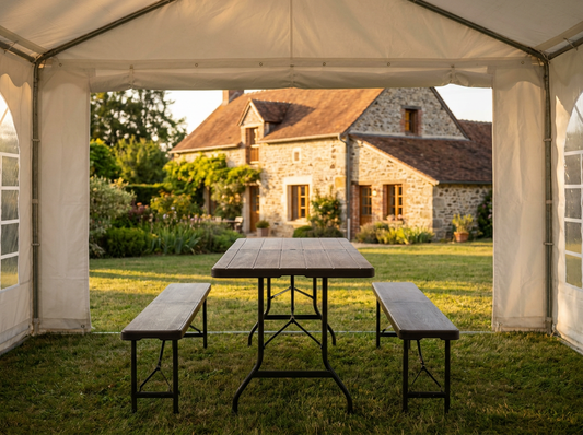 Tables avec banc 8 personnes