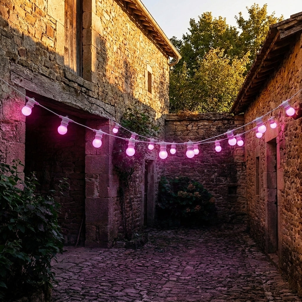 Guirlande lumineuse rose – 10 mètres